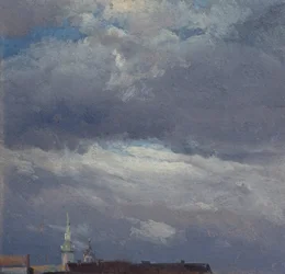 Storm Clouds over the Castle Tower of Dresden